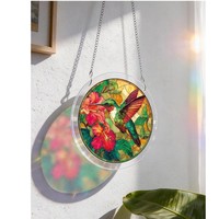 DIY Acryl-Sonnenfänger-Puzzle zum Aufhängen am Fenster, 7,4 Zoll 83-teiliger Buntglas-Sonnenfänger, Perfektes Geschenk für Mama und Familie