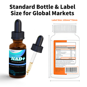 Gouttes liposomales NAD OEM pour la régénération cellulaire et le soutien du métabolisme énergétique – Conformité pour les vendeurs Amazon FBA, test COA par un tiers - Product Image 4