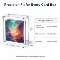 Boîte de présentation de cartes à collectionner en acrylique magnétique personnalisée en gros, protection UV, boîte organisatrice en acrylique