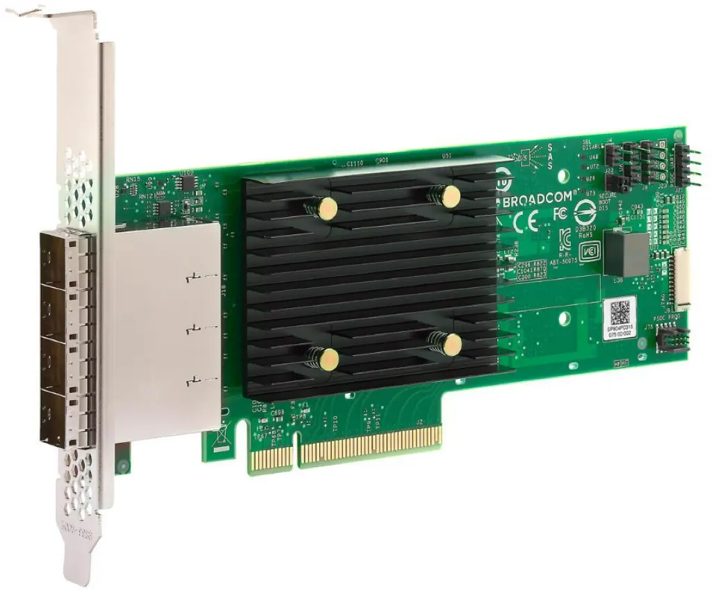 9500-16E 05-50075-00 Tri-Mode 16-Port SATA 6 Gbit/s SAS 12 Gbit/s PCIe 4.0 NVMe PCIe 4.0x8 HBA-Adapter karte