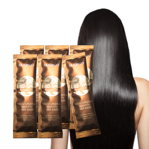 Mascarilla capilar de aceite de argán hidratante y acondicionadora profunda en sachet mini de 15 ml, ideal para cabello seco. - Product Image 2