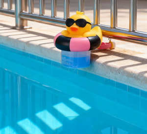 Distributeur de produits chimiques pour <span class=keywords><strong>piscine</strong></span> en forme de canard, pour distributeur de comprimés de chlore flottant avec un design mignon pour l'entretien des piscines - Product Image 5