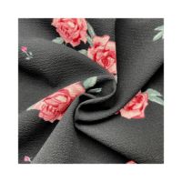 Vente en gros de tissu en mousseline de soie à bulles imprimé de fleurs en polyester/tissu imprimé floral en soie pour les vêtements tissés