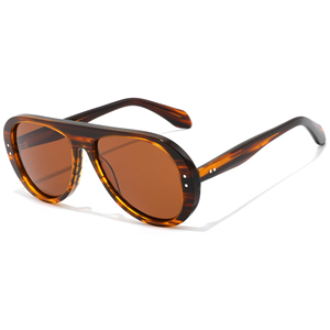 Gafas de sol Pilot con montura completa de caparazón de tortuga, lentes de cristal verde, protección anti-UV, unisex, para adultos - Product Image 5
