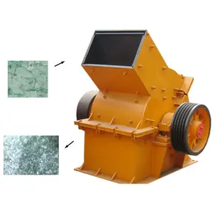 PC Glass bottle crushed machine, glass recycled machine, glass hammer crusher for sale