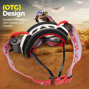 Lunettes de moto tout-terrain durables, anti-buée, coupe-vent, élégantes, avec protection UV400 et sangle réglable pour une utilisation en extérieur hors route - Product Image 4