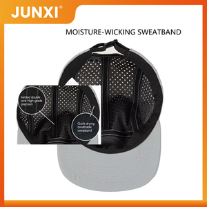 Casquettes en maille respirantes à séchage rapide en gros, logo personnalisé, cyclisme, <span class=keywords><strong>camping</strong></span>, course à pied, casquette de <span class=keywords><strong>camping</strong></span> unie à 5 panneaux non structurée - Product Image 3