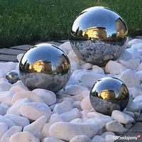 Sphère sphérique de jardin, boule de visualisation orbe de jardin, boule de visualisation en acier inoxydable pour décoration extérieure