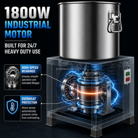Machine à granulés d'aliments commerciaux en acier inoxydable 500 kg/h, moteur électrique haute puissance monophasé, nouvel équipement de transformation alimentaire