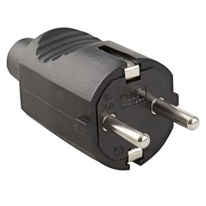 Morsetto in gomma nero 10/16a, resistente e durevole, ideale per connessioni elettriche all'aperto e in ambienti industriali. - Product Image 1