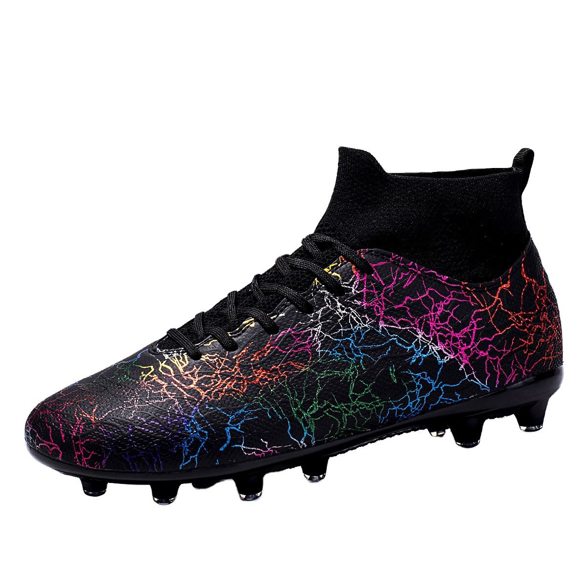 Football Shoes Rubber Cleats Soccer Fenta FUTSAL: New Black Indoor