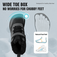 Expédition rapide : Bottes de neige minimalistes isolées pour enfants, à bout large et zéro drop, disponibles dès maintenant