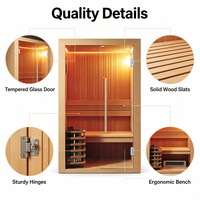 Baignoires de spa et salles de sauna, chauffe-sauna électrique portable, sauna infrarouge personnel, accessoires de sauna extérieur pour la maison