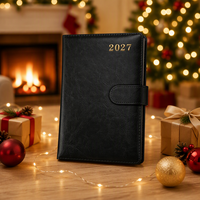 Carnet de notes promotionnel personnalisé en cuir rigide A5/A4 pour bureau, 100 feuilles, édition 2027