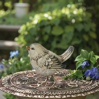 Figurine d'oiseau rustique vintage et moderne en résine sculptée pour décor d'oiseau en polyrésine de ferme pour voitures et maison