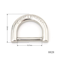 Hebilla de anillo D plana de Metal de lujo personalizada, aleación de Zinc de 30mm de alta calidad, resistente a la moda, tamaño de 30mm, marca personalizada fuerte