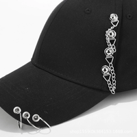 Casquette de baseball tendance unisexe en métal avec chaîne réglable pour l'extérieur – Vente en gros