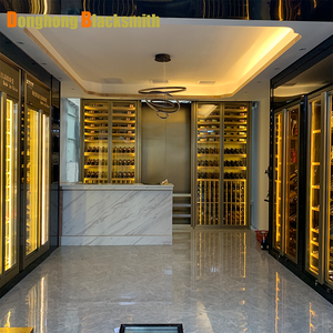 Nhà máy trực tiếp hiện đại kiểm soát nhiệt độ công suất lớn thép không gỉ dẫn ánh sáng Tủ rượu hiển thị - Product Image 4