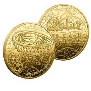 Koin Peringatan Piala Dunia Qatar 2022 Stadion Lusail, Suvenir Acara Sepak Bola, Kerajinan Logam, Koleksi Penggemar, Hadiah Dekorasi - Product Image 4