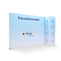Stand d'exposition portable en tissu tendu, stand pop-up pour salon professionnel, 10x10