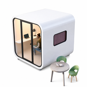 Elegant Minimalist White Prefab Tiny House ADU ModularContainer Home Apple Cabin Portable Backyard Studio <strong>OfficePod</strong> - Product Image 3