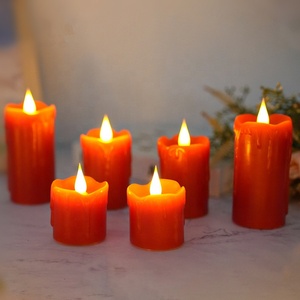 Ensemble de 6 <span class=keywords><strong>bougies</strong></span> <span class=keywords><strong>LED</strong></span> sans flamme à piles ou rechargeables par USB, effet de cire qui coule et de flamme vacillante - Product Image 3