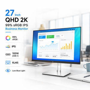 Moniteur professionnel IPS QHD 2K de 27 pouces avec 99 % sRGB, 100 W USB-C, RJ45 et faible lumière bleue pour bureau et usage commercial (vente en gros) - Product Image 1