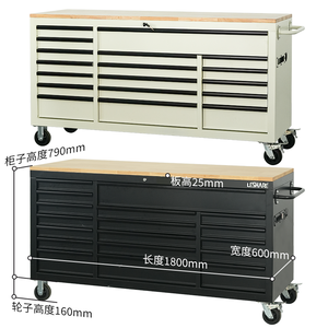 Banco da Lavoro Mobile da 72 Pollici con Piano in Legno, Cassettiera Portautensili da Garage a 18 Cassetti, Grande Armadio per Attrezzi con Cassetti - Product Image 5