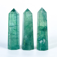 Obélisque en Fluorite Verte Naturelle Polie, Pointe de Cristal, Fourniture d'Usine pour Magasin de Cristaux, Inventaire, Décoration Spirituelle, Cadeau