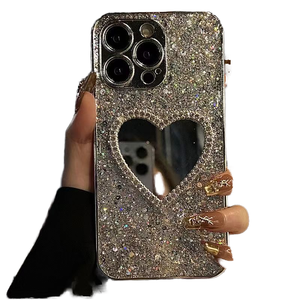 เคสโทรศัพท์ TPU แบบมีกลิตเตอร์สำหรับ iPhone 11 12 13 14 15 ซีรีส์, เคสกันกระแทกแบบวิบวับ - Product Image 1