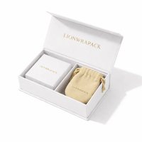 Lionwrapack Vente en Gros Boîte à Bijoux Magnétique en Forme de Livre, Coffret Cadeau Aimanté pour Boucles d'Oreilles, Collier et Bague