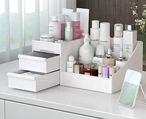 Elegant Desktop Makeup Organizer <b>With</b> Drawers Multi-Compartment <b>Storage</b> Box for Bathroom Vanity <b>Dressing</b> <b>Table</b> Skincare - Product Image 5