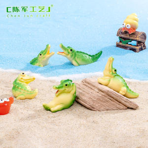 Chenjun Comercio exterior nuevo paisaje dibujos animados pequeño cocodrilo DIY accesorios decorativos mini adornos - Product Image 4