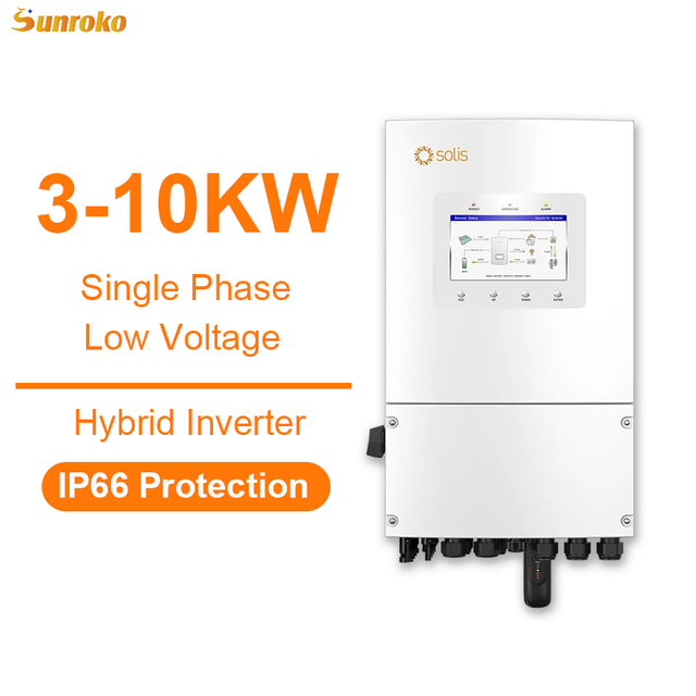 Solis Pure Sine Wave Solar Power Inverter 3Kw 5Kw 6Kva 10Kva 10Kw Hybrid Solar Single Phase Inverter S6-eh1p10k-l-plus