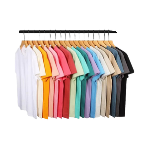 Unisex 280gsm Heavyweight Custom Logo T-Shirt Hombres de gran tamaño 100% algodón Camiseta en blanco Color sólido - Product Image 1