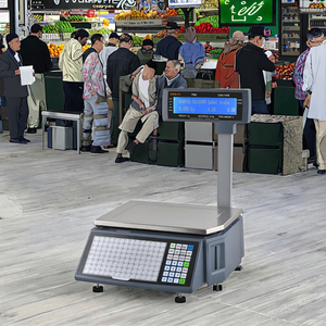 Báscula de Supermercado NVK 30KG con Pantalla LCD, Impresión de Códigos de Barras en Árabe y Español, Personalizable OEM - Caja Registradora de 20KG con Recibo para Frutas TM-A20 - Product Image 4