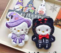 Nouvel Arrivage : Adorable Porte-clés en Peluche Halloween, Poupée Chat Déguisée, Cadeau de Fête, Petit Charm pour Sac, Charm de Sac DIY pour Enfants