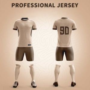 2526 Hochwertiges 100% Polyester Schnelltrocknendes Umweltfreundliches Fußballtrikot Günstiger Großhandelspreis ODM OEM DIY Personalisiertes Maßgeschneidertes Trikot - Product Image 6