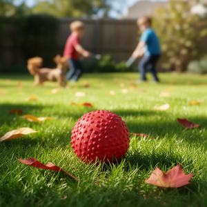 Pelota de Goma Natural para Masticar de 7 cm con Sonido para Mascotas - Product Image 3
