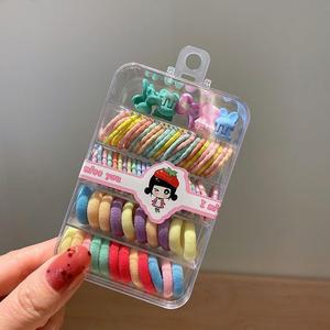 Çocuklar için Yeni Yüksek Esnek Plastik/Reçine Tüy Bırakmayan Lastik Toka Şeker Renkli Saç Bağlama Kutulu Toka Unisex Saç Tokası - Product Image 6