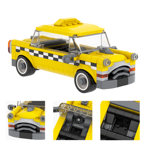 Modèle de voiture de <span class=keywords><strong>taxi</strong></span> MOC City à <span class=keywords><strong>New</strong></span> <span class=keywords><strong>York</strong></span>, ensembles de blocs de construction en plastique pour enfants, jouets MOC4160 - Product Image 6