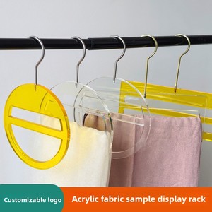 Espositore per Campioni di Tessuti in Acrilico per Tessili Domestici con Ganci, Appendiabiti per Esposizioni Tessili e Porta Sciarpe - Product Image 6