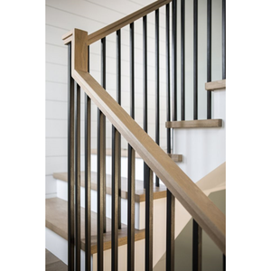 Usine de meubles du Vietnam Pièces d'escalier en bois massif Mains courantes en chêne rouge naturel Mains courantes d'escalier de conception personnalisée robuste facile - Product Image 5