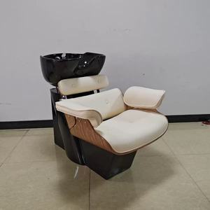 Vente directe d'usine : Ensemble complet pour salon de coiffure, fauteuil de barbier moderne et bac à shampoing avec revêtement en cuir PU - Product Image 5