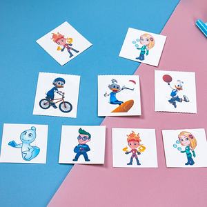 Рождественская наклейка на лицо и тело с героями мультфильмов OEM, набор блестящих временных татуировок для детей - Product Image 3