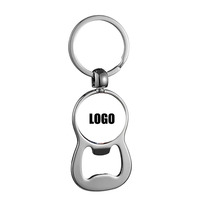 Ouvre-bouteille de bière en acier inoxydable vierge à sublimation personnalisée avec porte-clés pour impression photo bricolage
