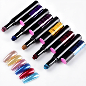 Stylo Effet Miroir Chrome pour Ongles, Poudre Solide Holographique Métallique Titane à Coussin d'Air, 13 Couleurs, Vente en Gros pour Salons, OEM, Marque Privée - Product Image 3