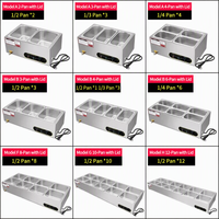 Réchaud alimentaire électrique multifonctionnel en acier inoxydable argenté, 220V/110V, pour restaurant, capacité 11L, automatique