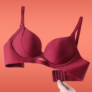 Sexy traforato <span class=keywords><strong>doppio</strong></span> sollevamento <span class=keywords><strong>Push</strong></span>-<span class=keywords><strong>up</strong></span> intimo minimalista tinta unita bellissimo <span class=keywords><strong>reggiseno</strong></span> da donna senza traccia posteriore - Product Image 1