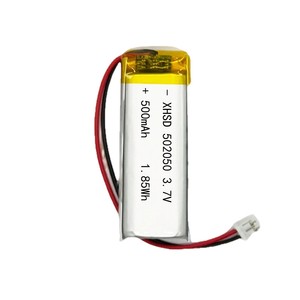แบตเตอรี่ลิเธียมโพลิเมอร์ 502050 500 มิลลิแอมป์ 3.7V พร้อมแผงป้องกันสำหรับถังขยะอัจฉริยะ ปั๊มลมไฟฟ้า ไฟ LED - Product Image 3